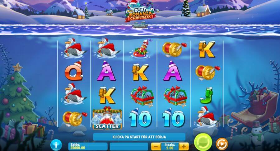 Boat Bonanza Christmas slot - huvudspelet