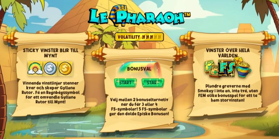 Bonusfunktioner i Le Pharaoh slot