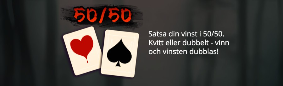 50/50 gambling-symbol från Book of Shadows.