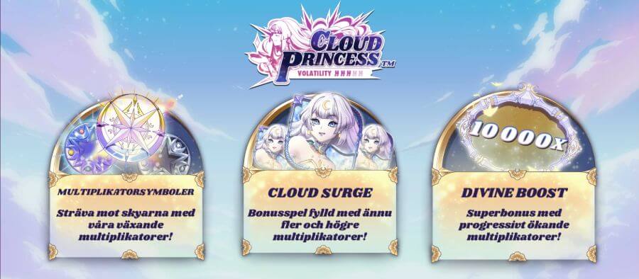 Bonusfunktioner i Cloud Princess