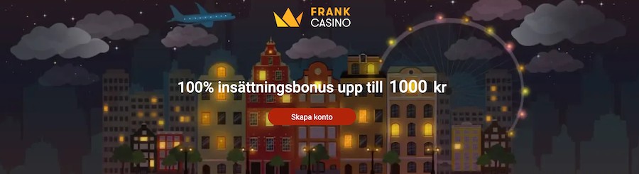 Frank Casino välkomstbonus