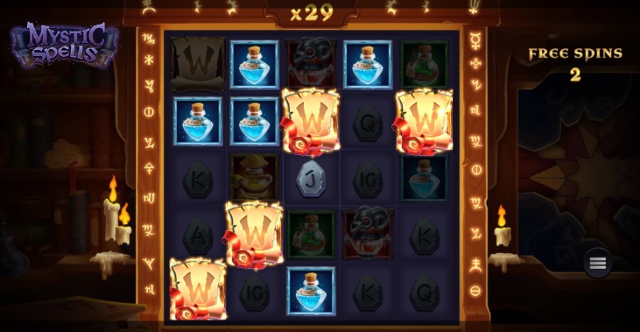 Sticky Spell Free Spins läge