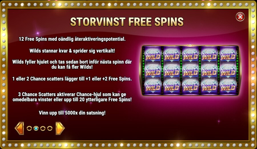 Free spins läge i Big Win 777 slot