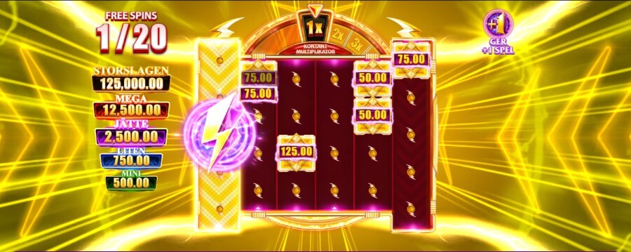 Free spins-läge i Gold Blitz Ultimate