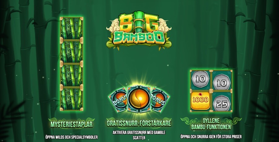 Funktioner i Big Bamboo slot