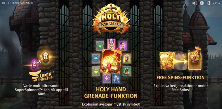 Funktioner i Holy Hand Grenade slot