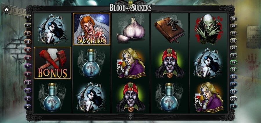Blood Suckers huvudspel med symboler