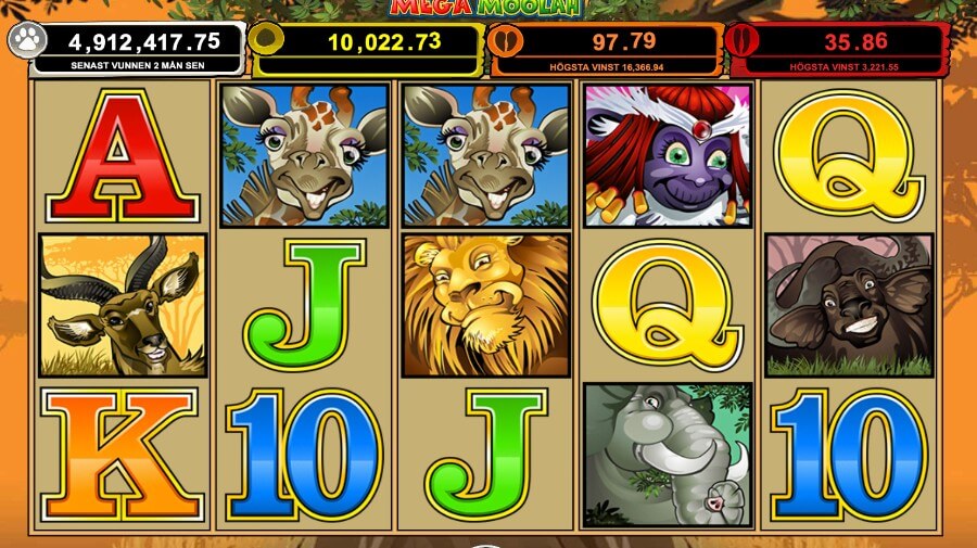 Mega Moolah slot - huvudspelet