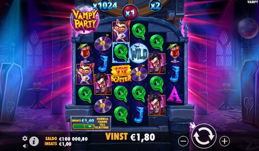 Vampy Party slot - Huvudspel