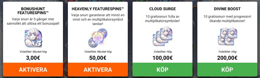 Bonusköpfunktion i Cloud Princess