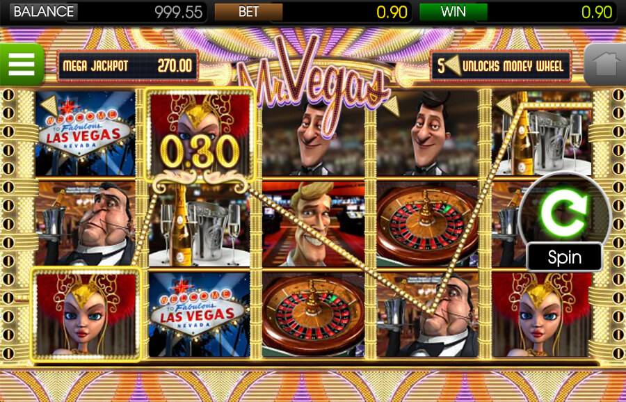 Huvudspelet i Mr Vegas slot