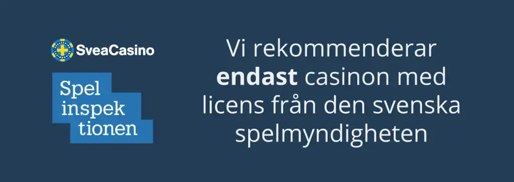 SveaCasino rekommenderar bara svenska casinon