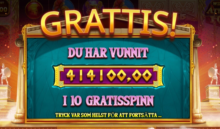 Free Spins i Wisdom of Athena 1000